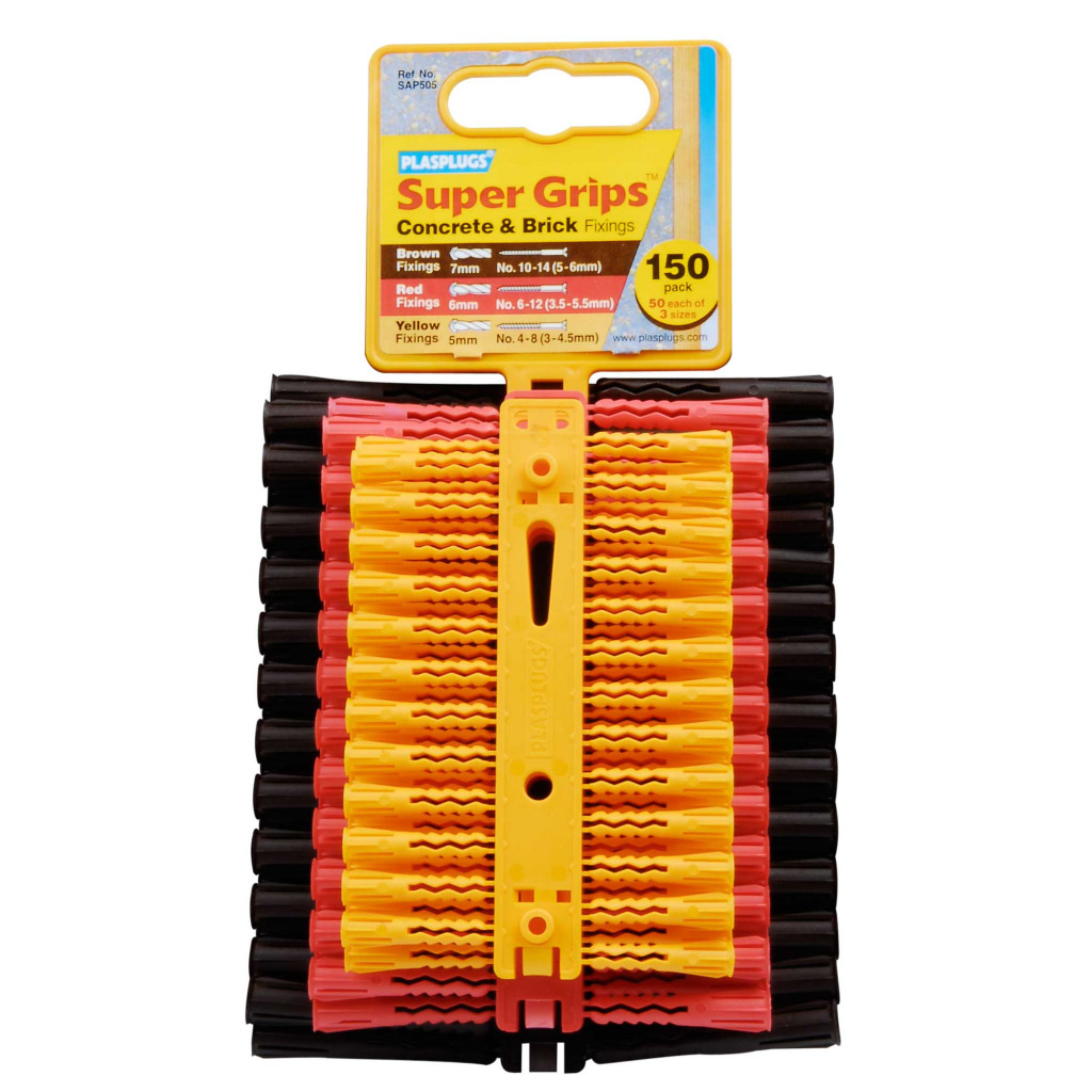 Plasplugs Supergrip Fixings Mixed - 100 Pack
